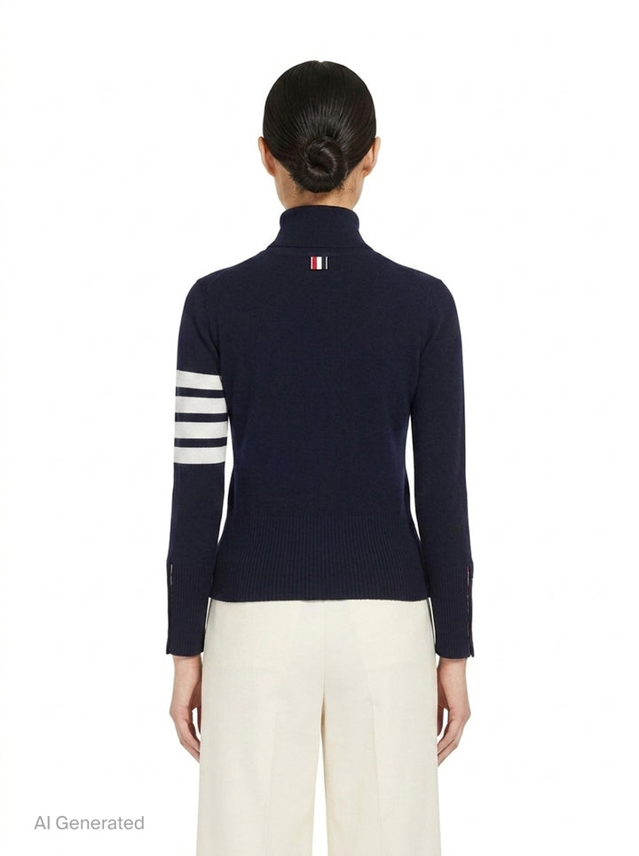 Cashmere Turtleneck Sweater | Thom Browne | Club21 - back