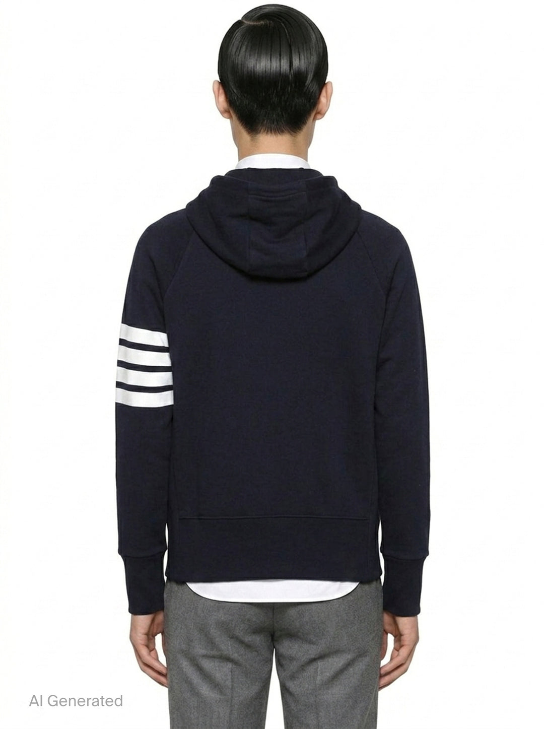 Classic 4-Bar Zip Hoodie | Thom Browne | Club21 - back