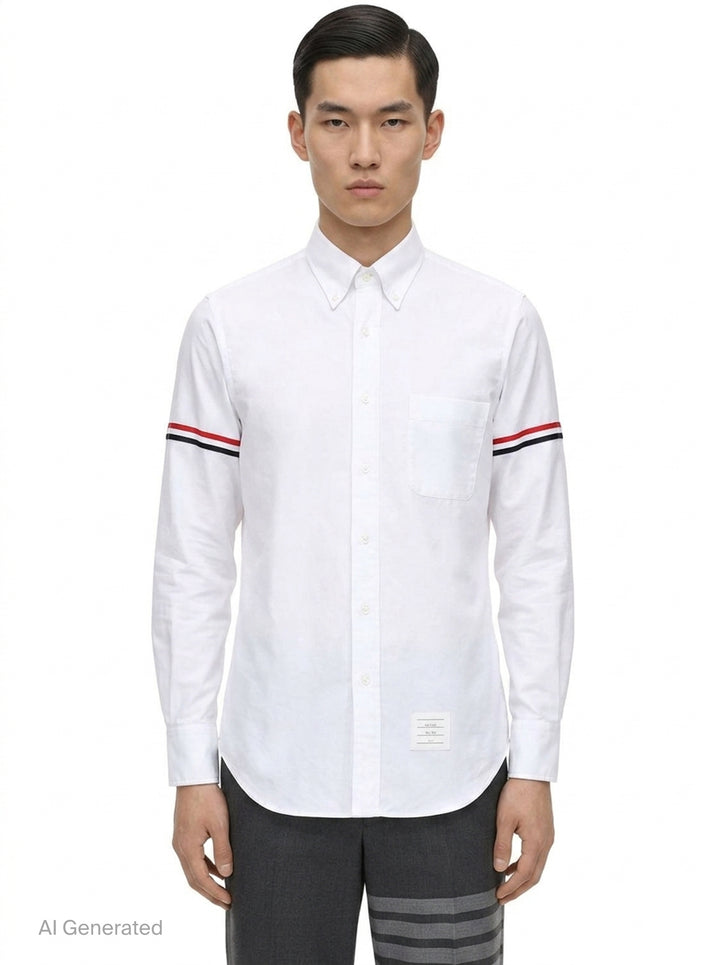 Classic Fit Long Sleeve Shirt | Thom Browne | Club21 - front