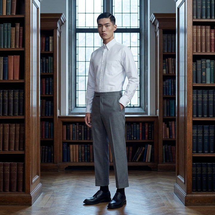 Classic Long Sleeve Oxford Shirt | Thom Browne | Club21 - lifestyle