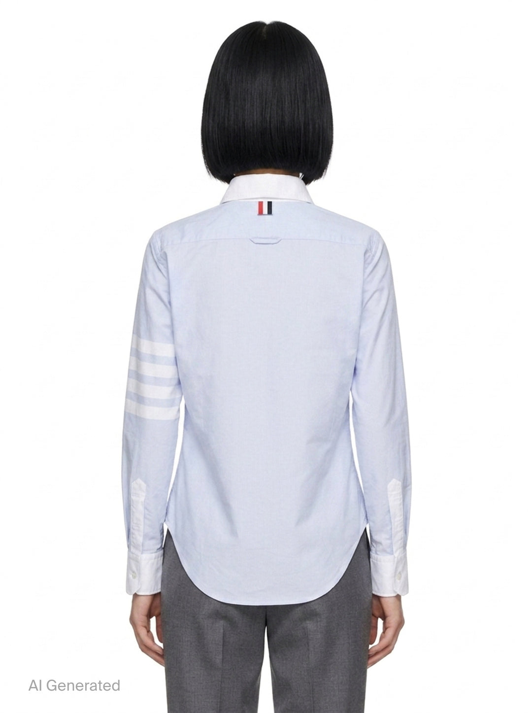 Classic Long Sleeve Round Collar Blouse | Thom Browne | Club21 - back