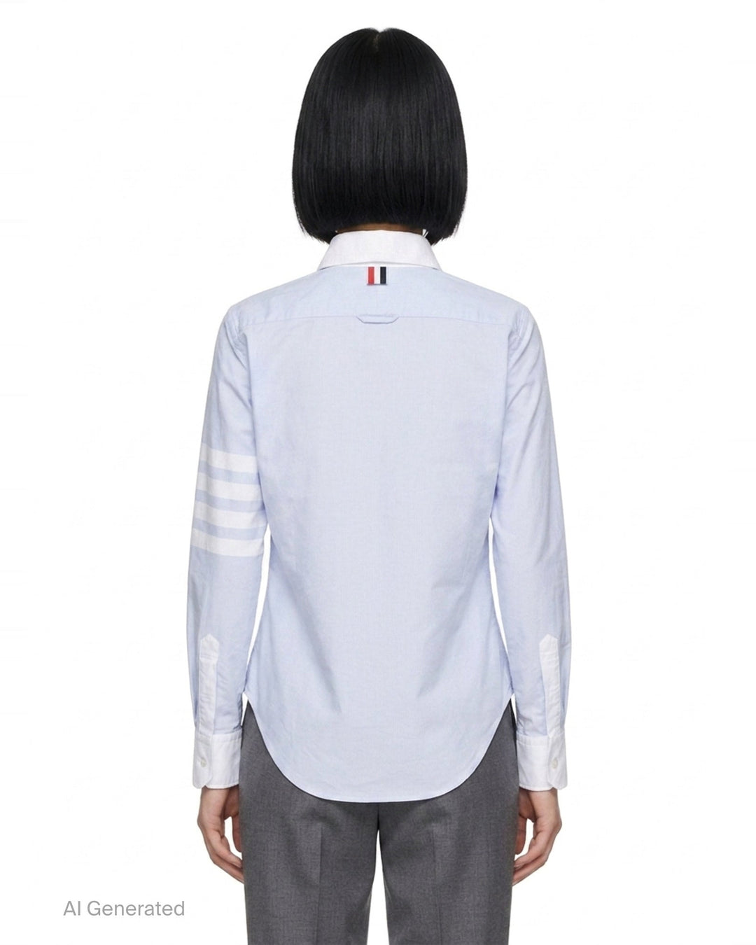 Classic Long Sleeve Round Collar Blouse | Thom Browne | Club21 - back