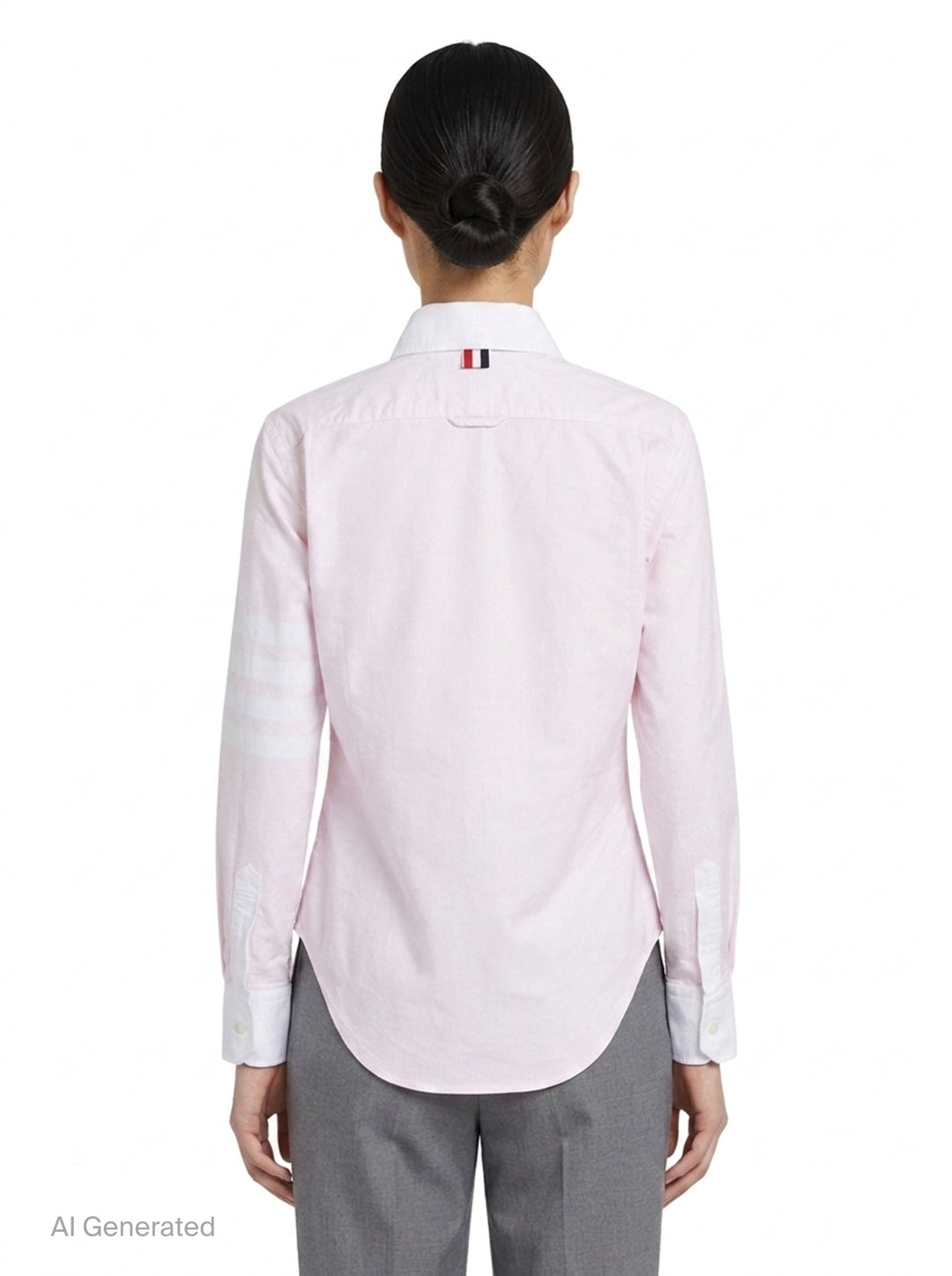 Classic Long Sleeve Round Collar Blouse | Thom Browne | Club21 - back