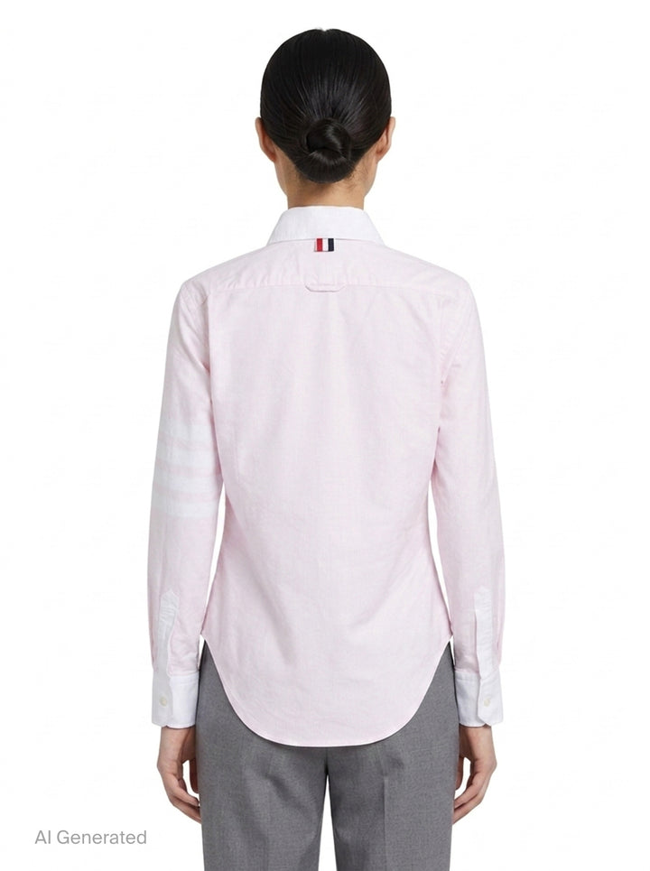 Classic Long Sleeve Round Collar Blouse | Thom Browne | Club21 - back