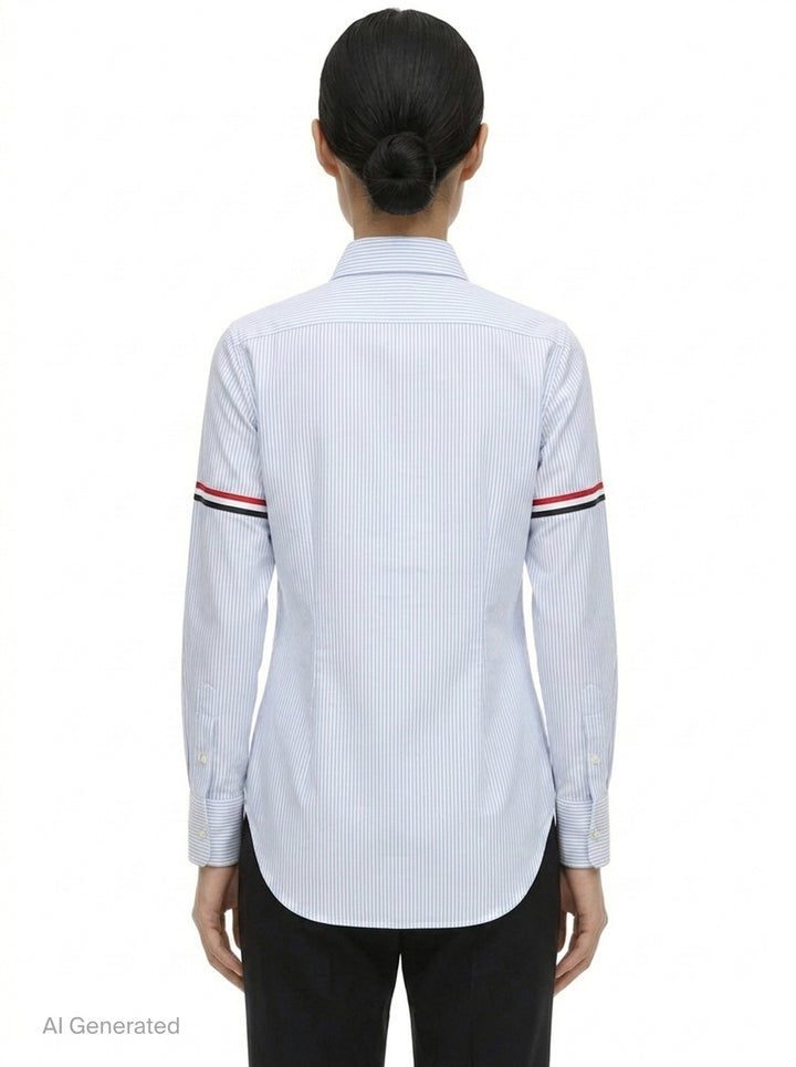 Classic Long Sleeve Striped Shirt | Thom Browne | Club21 - back