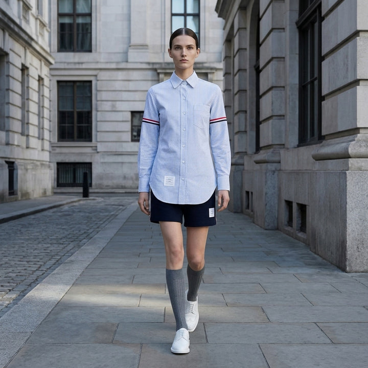 Classic Long Sleeve Striped Shirt | Thom Browne | Club21 - lifestyle
