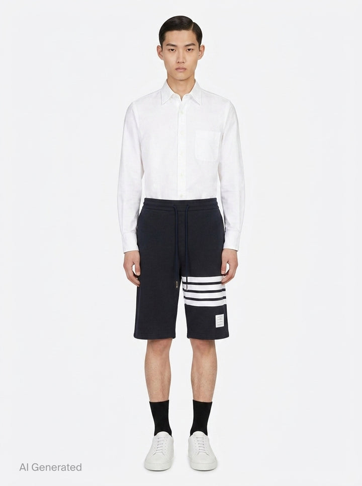 Classic Loopback 4-Bar Sweatshorts | Thom Browne | Club21 - front