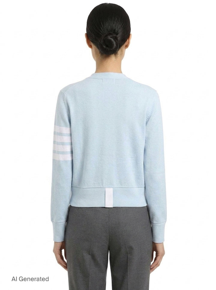 Classic Loopback V-Neck Cardigan | Thom Browne | Club21 - back