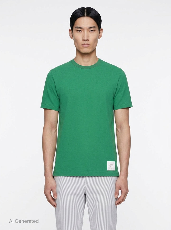 Classic Piqué 4-Bar Tee | Thom Browne | Club21 - front