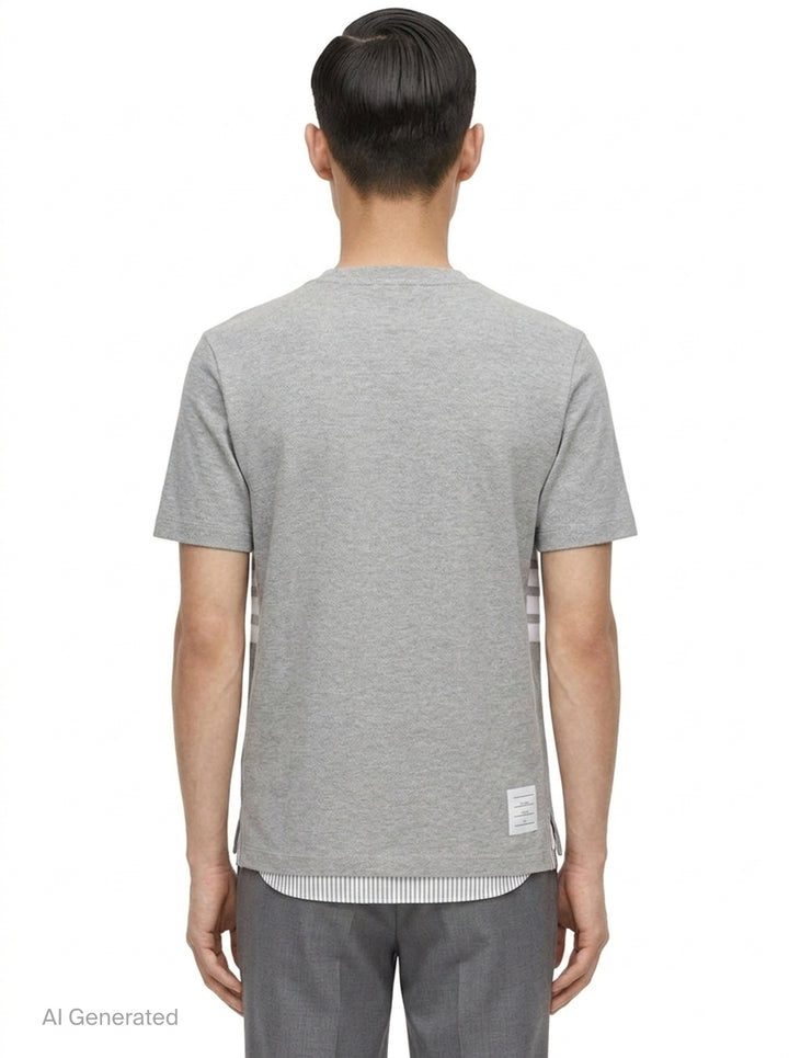 Classic Piqué 4-Bar Tee | Thom Browne | Club21 - back