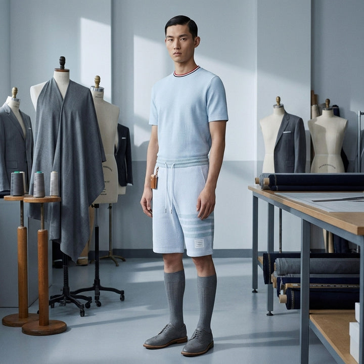 Classic Piqué 4-Bar Tee | Thom Browne | Club21 - lifestyle