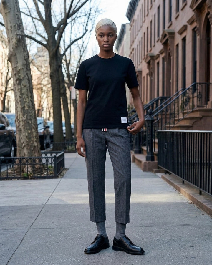 Classic Pique Stripe Tee | Thom Browne | Club21 - lifestyle