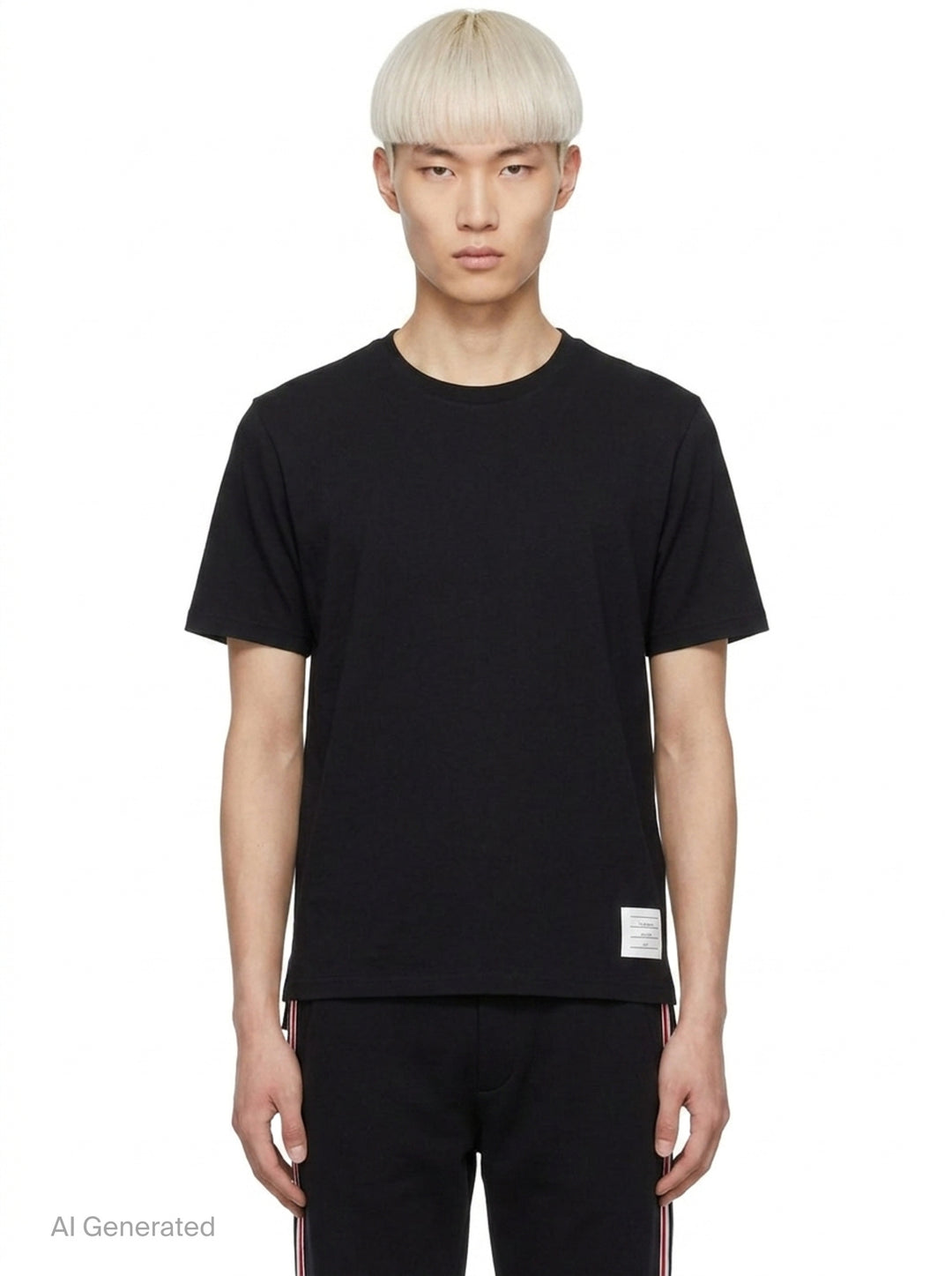 Classic Pique Stripe Tee | Thom Browne | Club21 - front