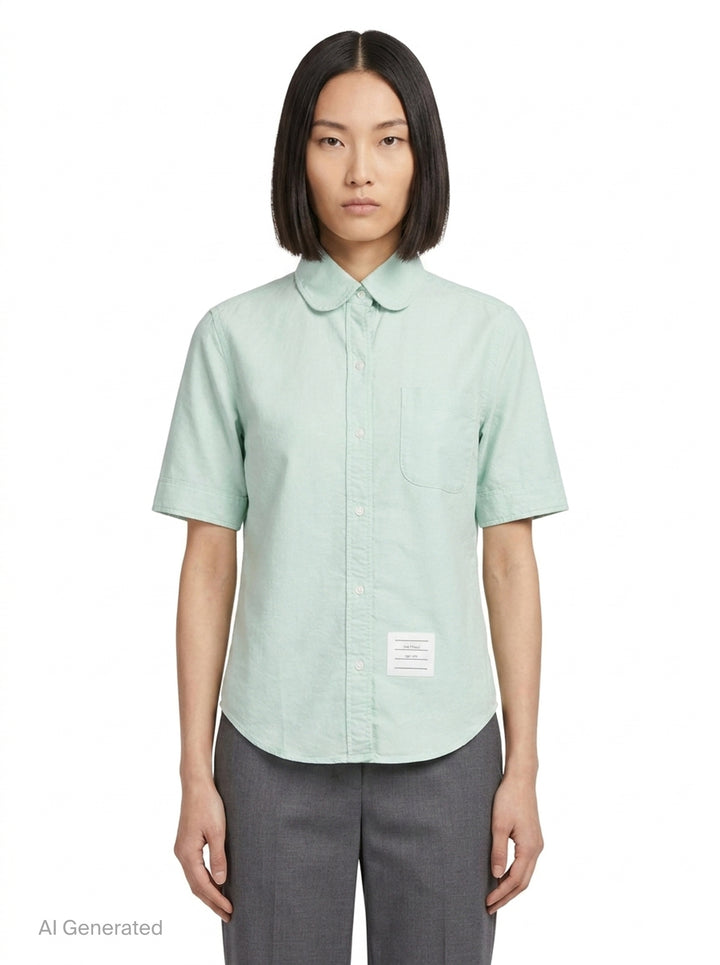 Classic Short Sleeve Shirt | Thom Browne | Club21 - front