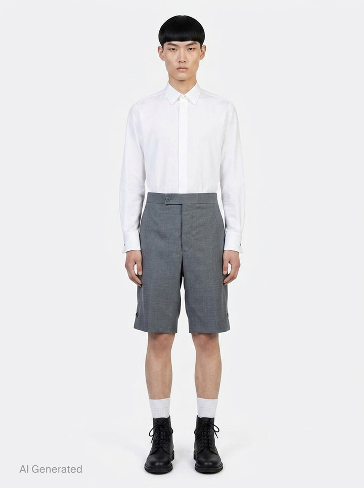 Classic Twill Backstrap Shorts | Thom Browne | Club21 - front