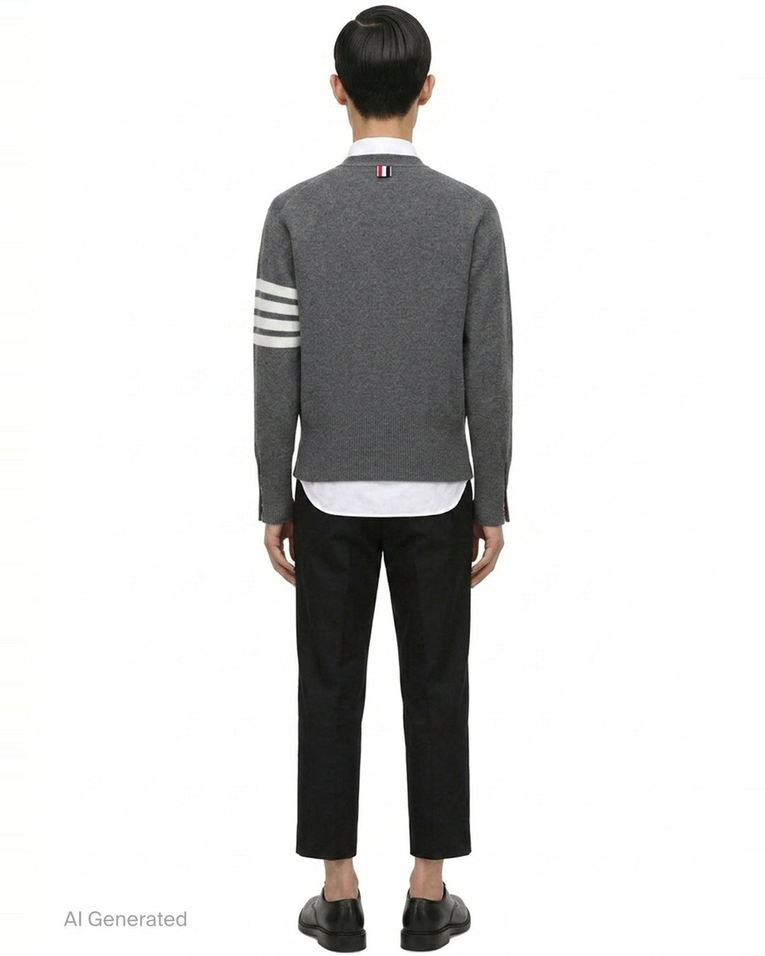 Classic V-Neck 4-Bar Cardigan | Thom Browne | Club21 - back