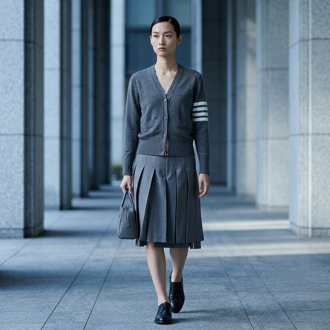 Classic V-Neck 4-Bar Cardigan | Thom Browne | Club21 - lifestyle