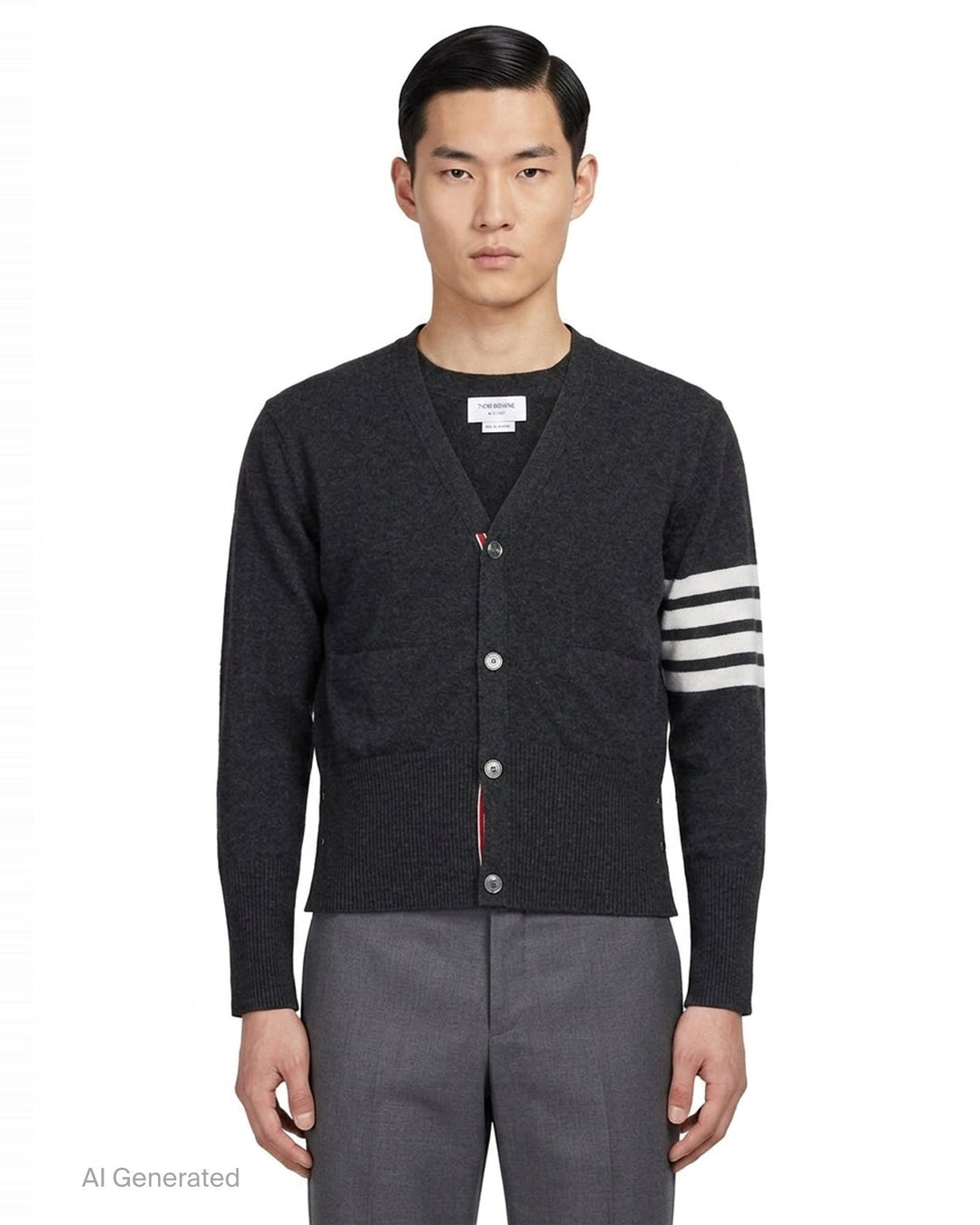 Classic V-Neck Cardigan | Thom Browne | Club21 - front