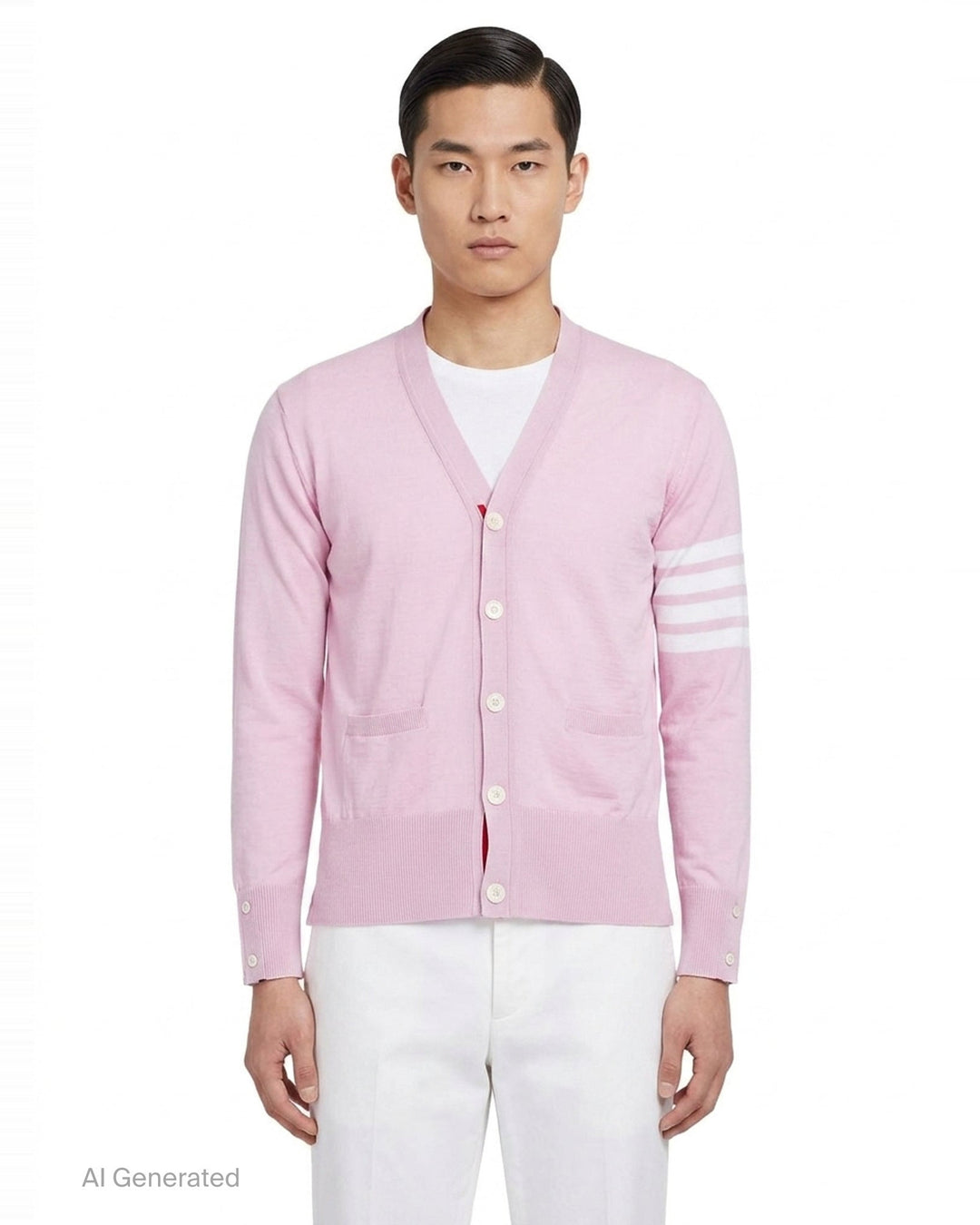 Classic V-Neck Cardigan | Thom Browne | Club21 - front