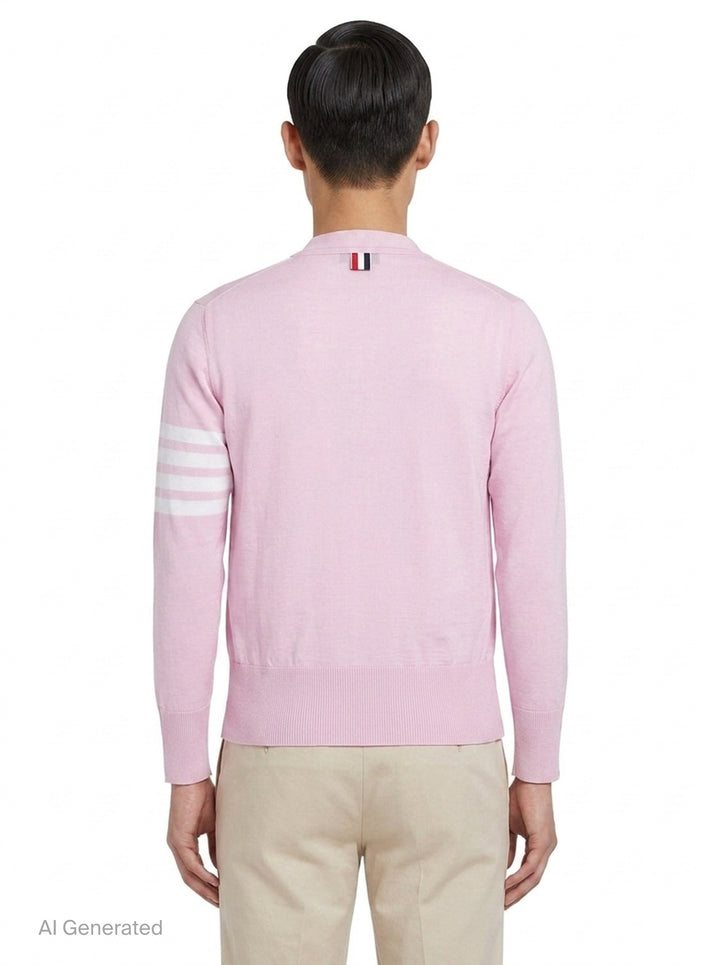 Classic V-Neck Cardigan | Thom Browne | Club21 - back