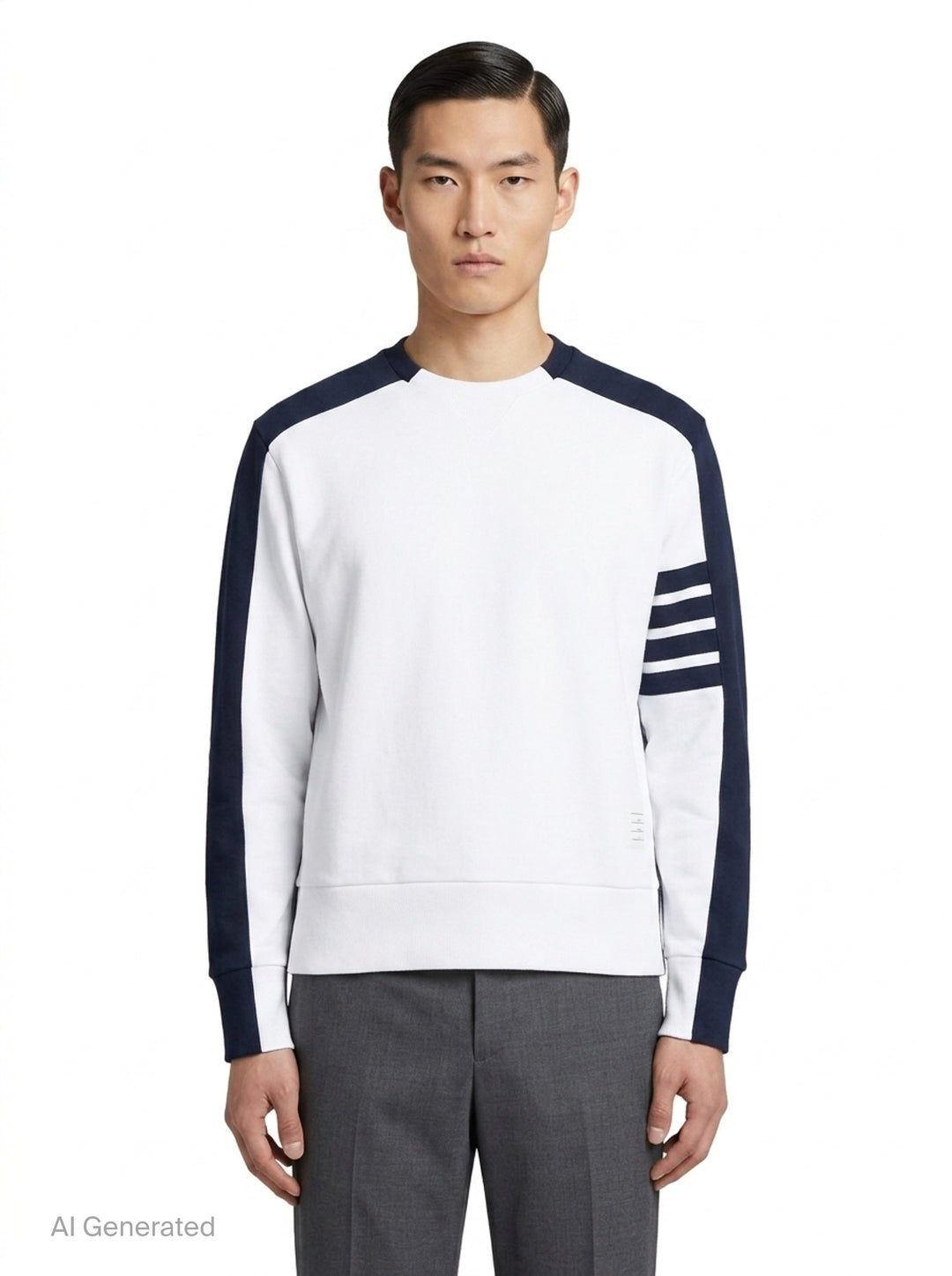Colorblock Crewneck Pullover | Thom Browne | Club21 - front