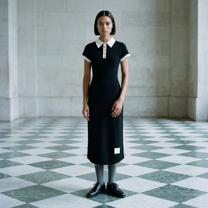 Couture Sleeve Polo Dress | Thom Browne | Club21 - lifestyle