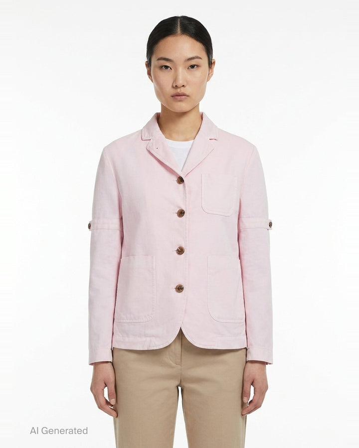 Cropped Sack Patch Pocket Jacket | Thom Browne | Club21 - front