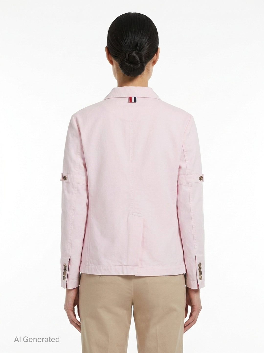 Cropped Sack Patch Pocket Jacket | Thom Browne | Club21 - back