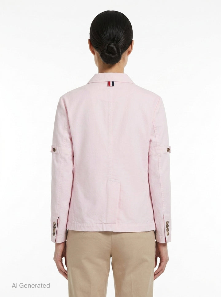 Cropped Sack Patch Pocket Jacket | Thom Browne | Club21 - back