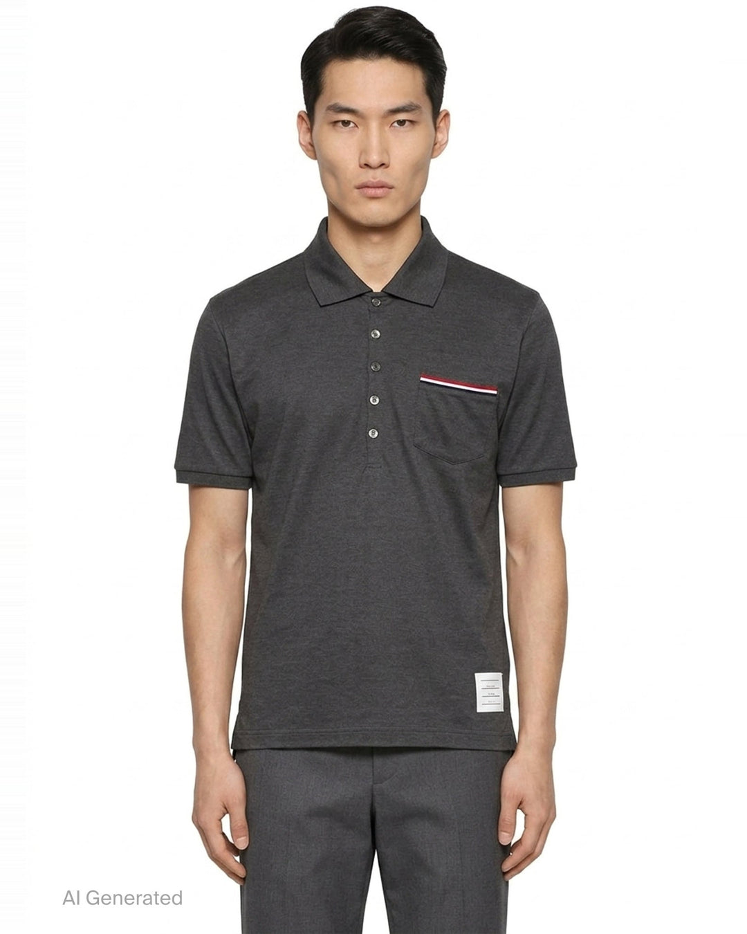Fine Mercerized Pocket Polo | Thom Browne | Club21 - front