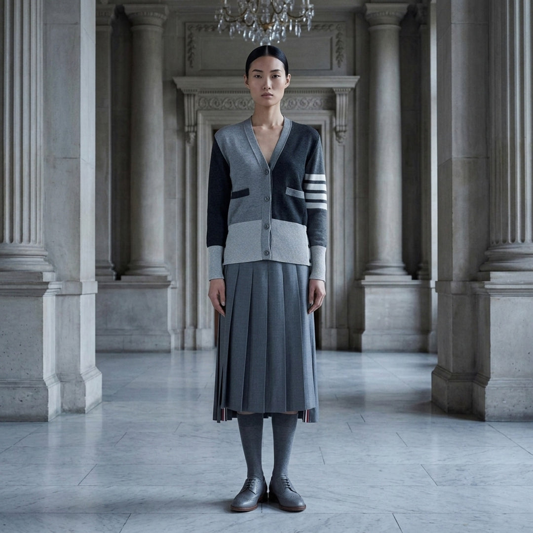 Funmix Crepe 4-Bar Cardigan | Thom Browne | Club21 - lifestyle