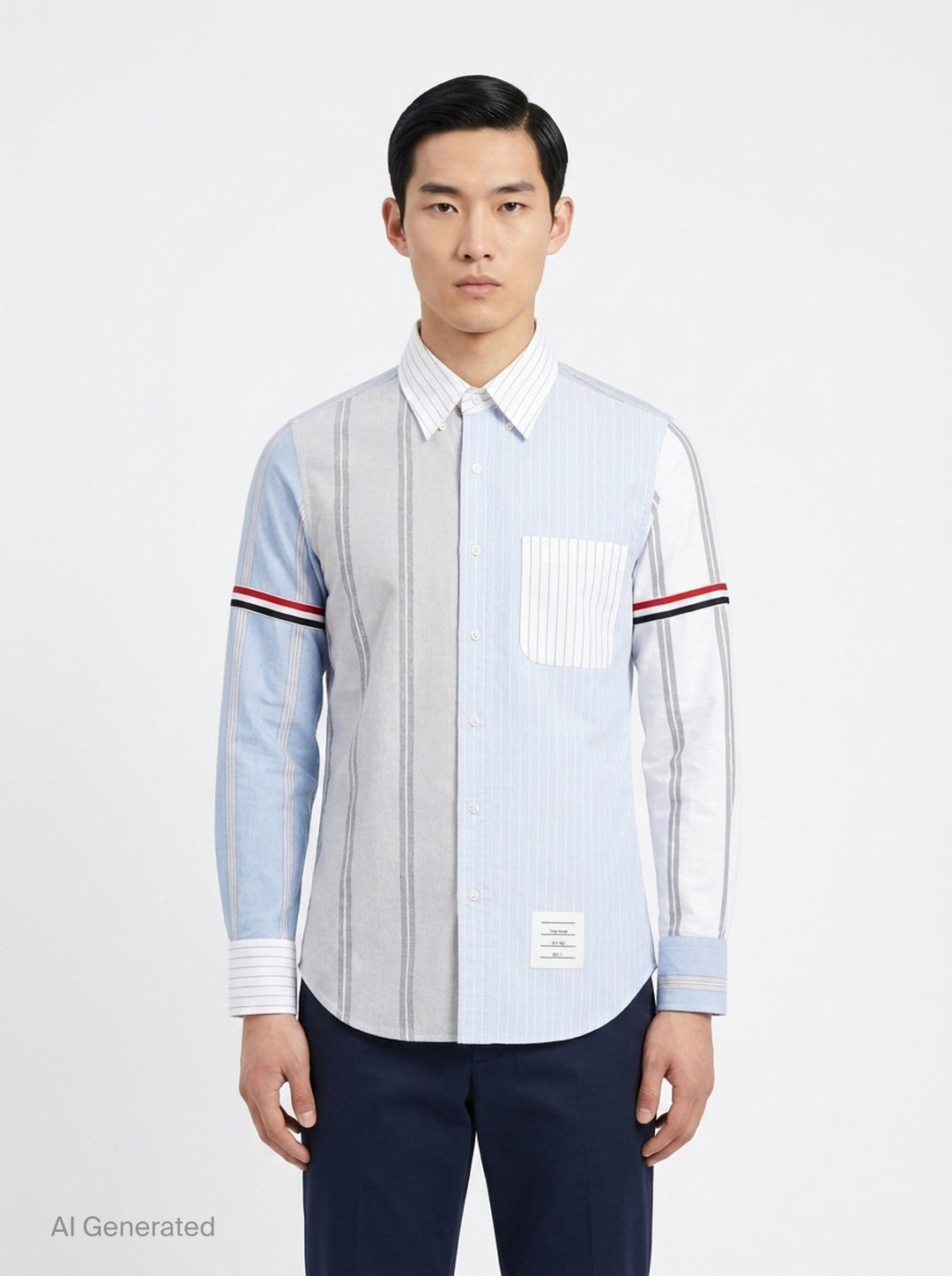 Funmix Long Sleeve Button-Down Shirt | Thom Browne | Club21 - front