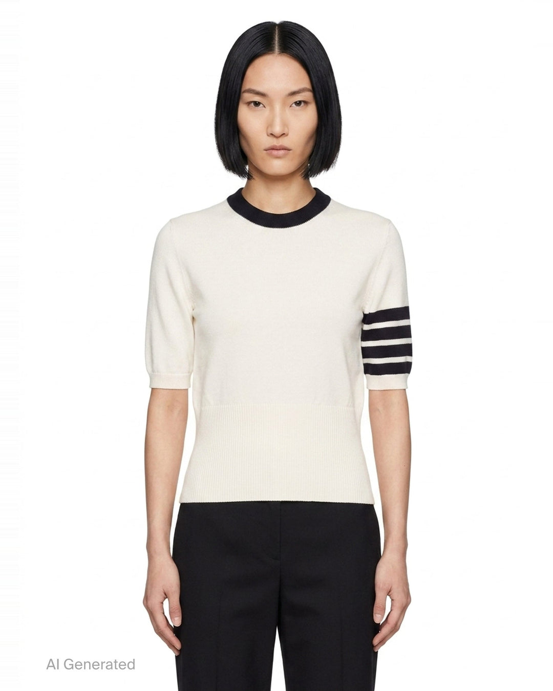 Hector Intarsia Short Sleeve Tee | Thom Browne | Club21 - front