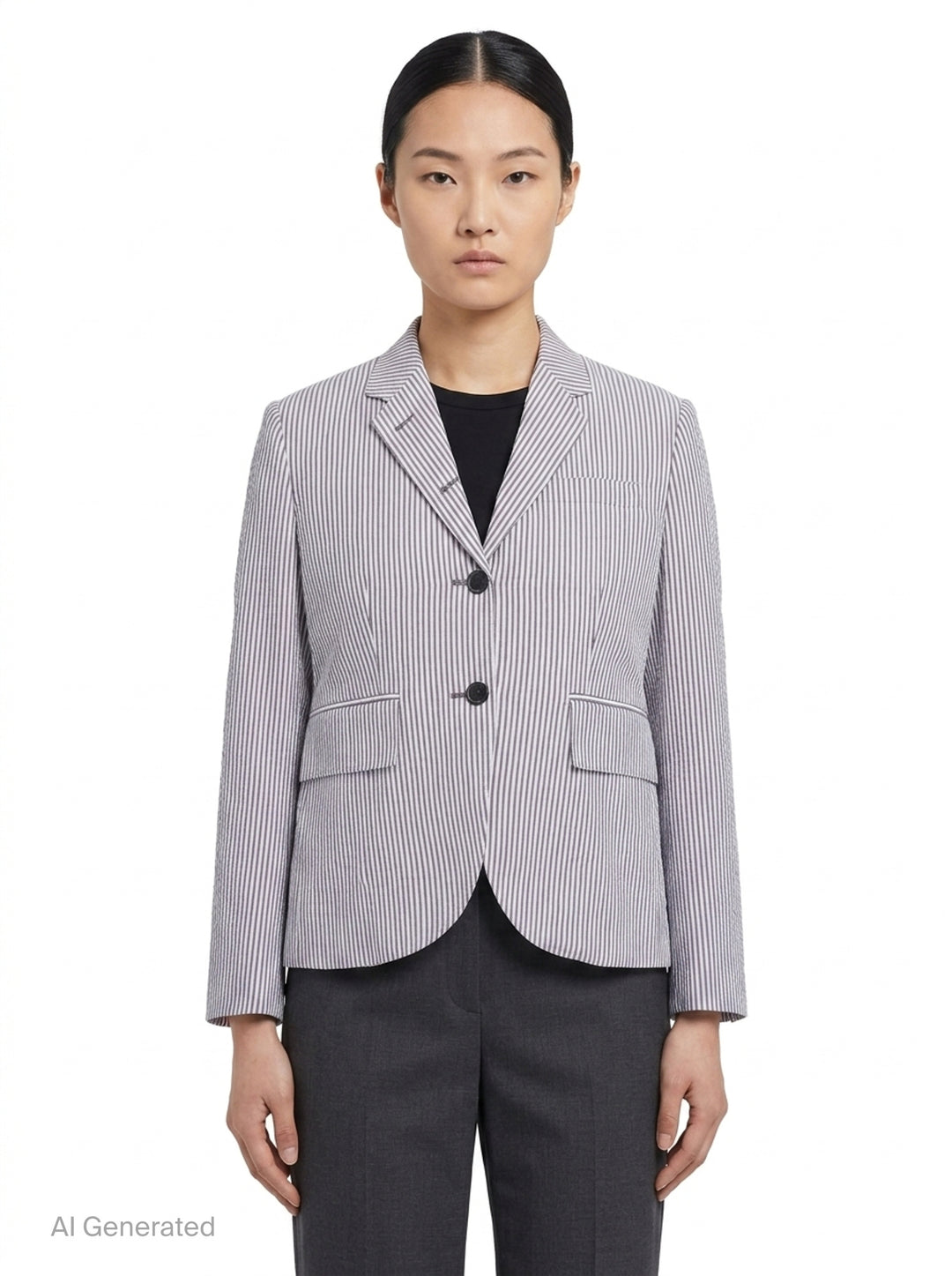 High Armhole Striped Sport Coat | Thom Browne | Club21 - front