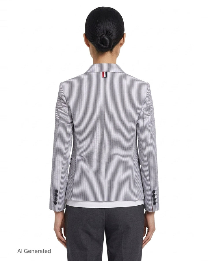 High Armhole Striped Sport Coat | Thom Browne | Club21 - back