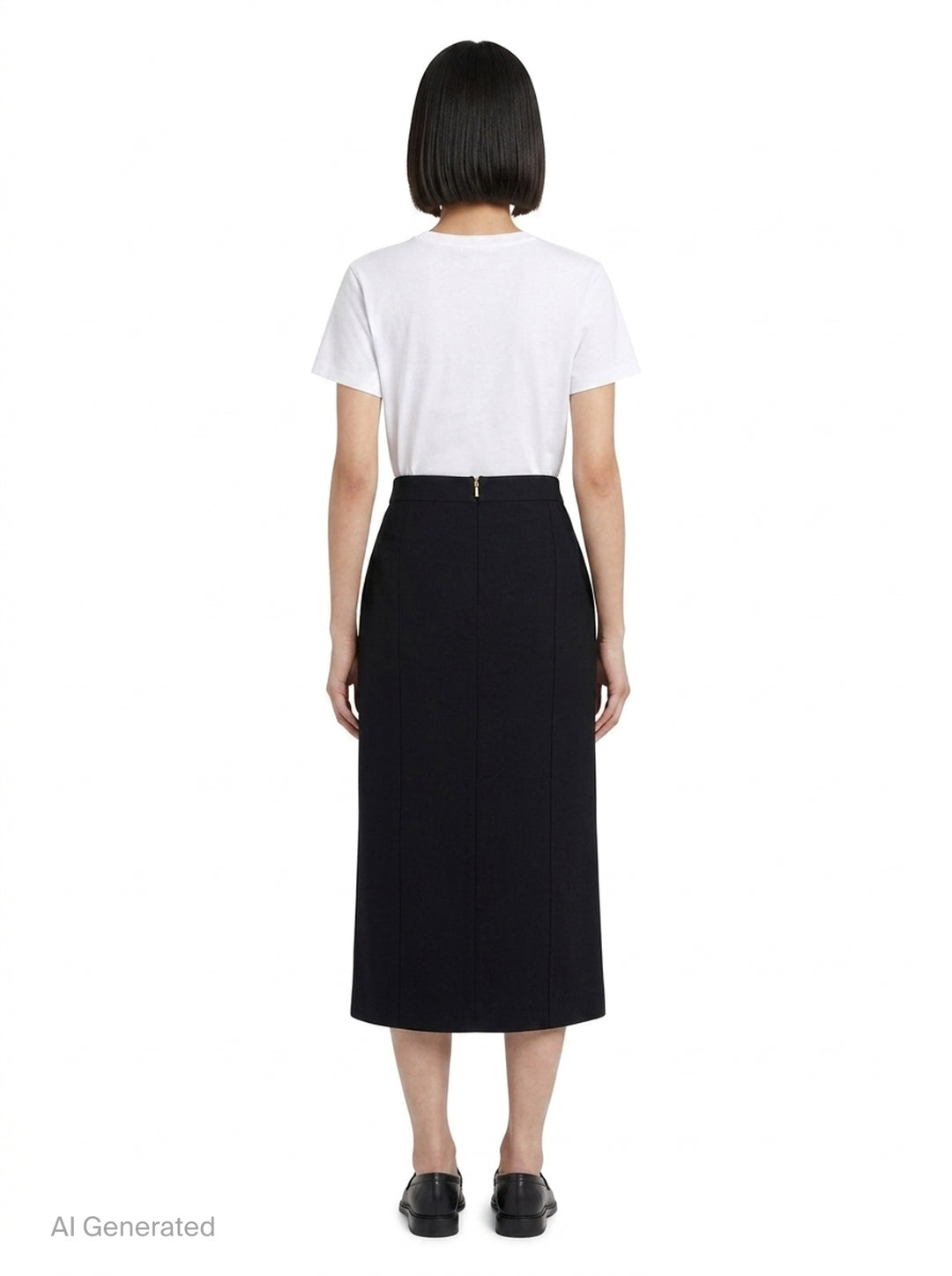 High Waisted Button Front Skirt | Thom Browne | Club21 - back