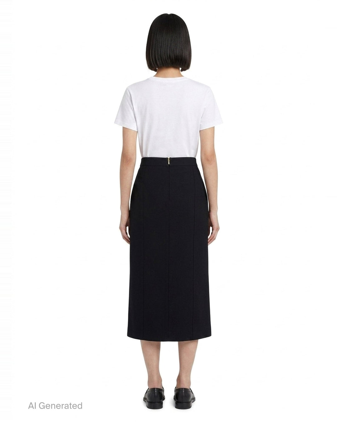 High Waisted Button Front Skirt | Thom Browne | Club21 - back