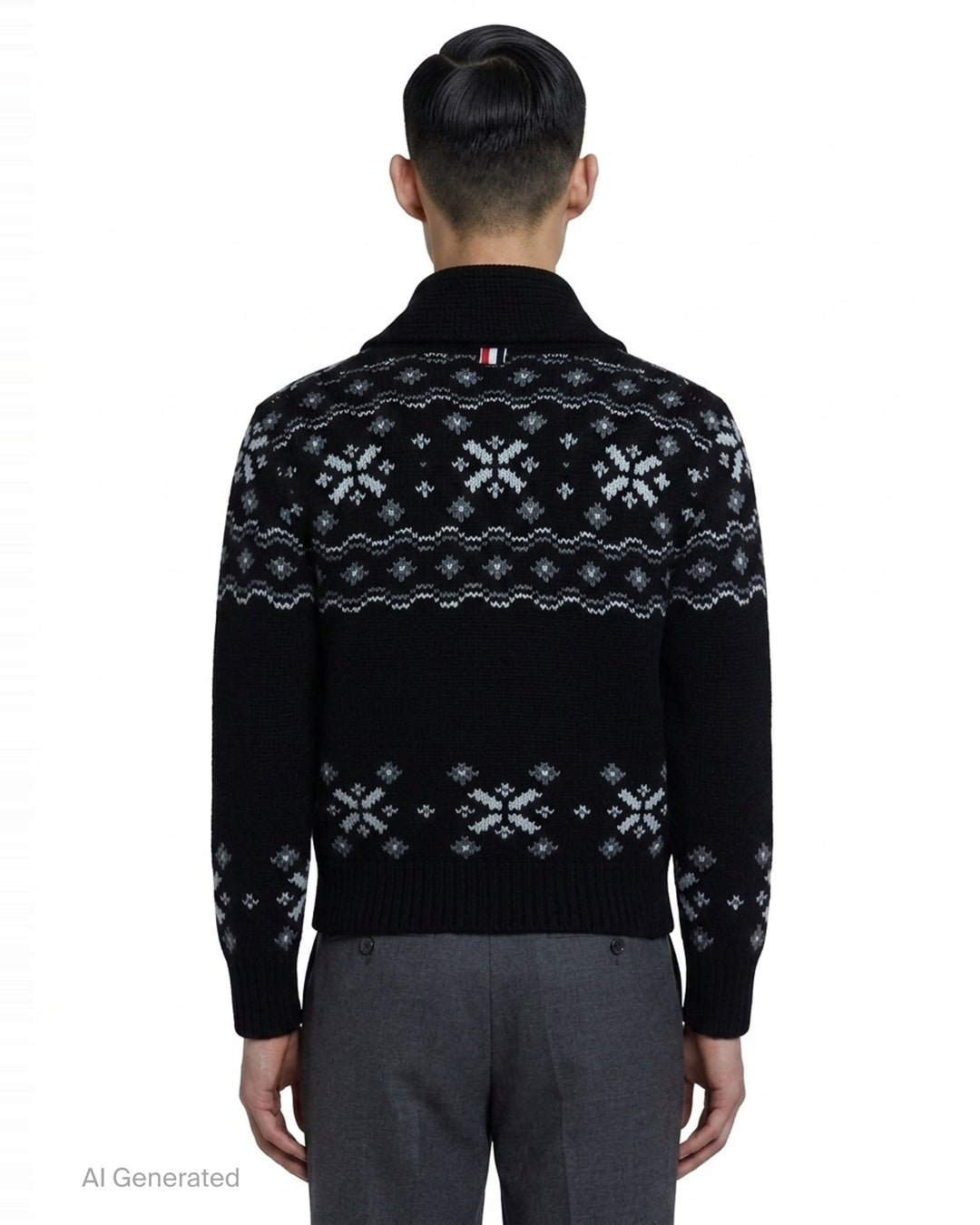 Icelandic Fair Isle Cardigan | Thom Browne | Club21 - back