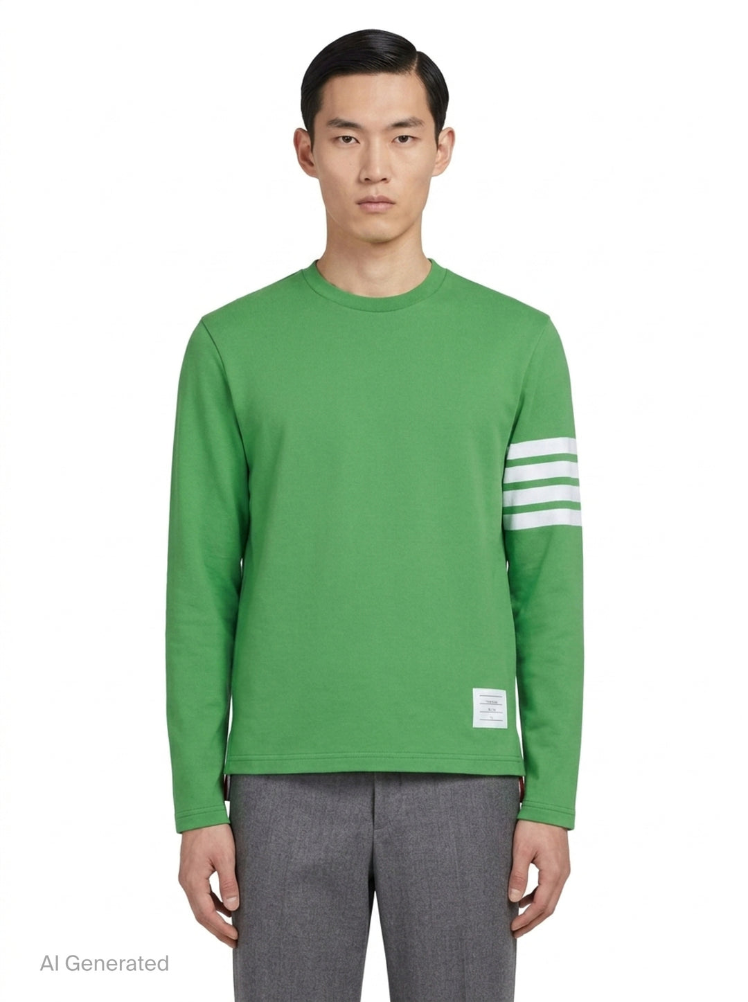 Jersey 4-Bar Long Sleeve Tee | Thom Browne | Club21 - front