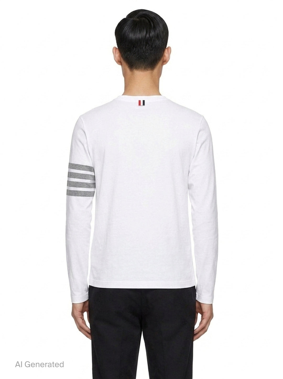 Jersey 4-Bar Long Sleeve Tee | Thom Browne | Club21 - back