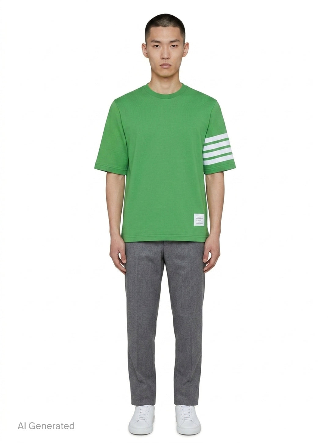 Jersey 4-Bar Short Sleeve Tee | Thom Browne | Club21 - front