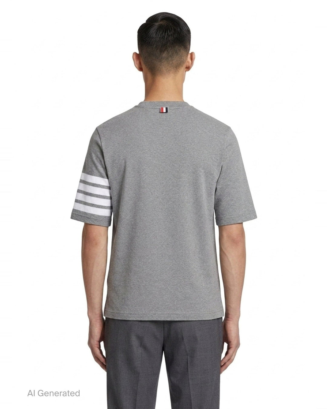 Jersey 4-Bar Short Sleeve Tee | Thom Browne | Club21 - back