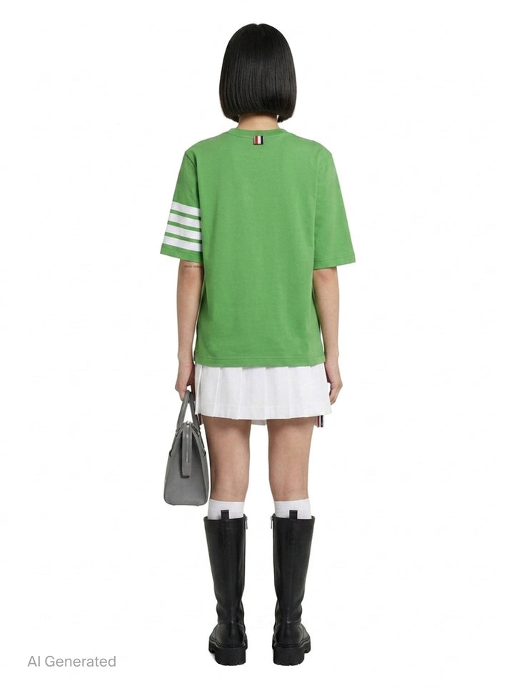 Jersey 4-Bar Short Sleeve Tee | Thom Browne | Club21 - back