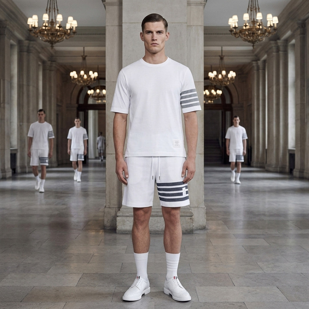 Jersey 4-Bar Short Sleeve Tee | Thom Browne | Club21 - lifestyle