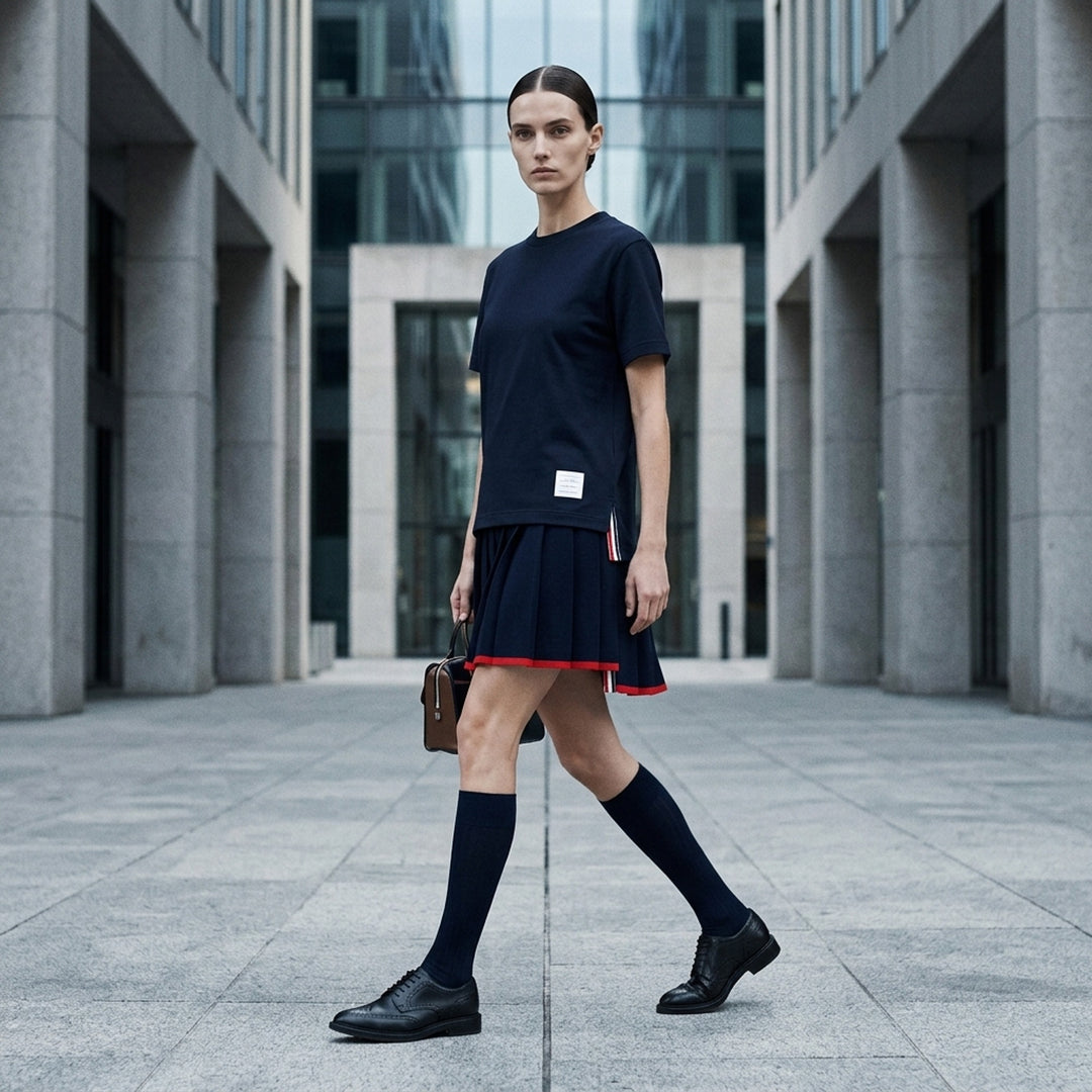 Jersey Relaxed Side Slit Tee | Thom Browne | Club21 - lifestyle