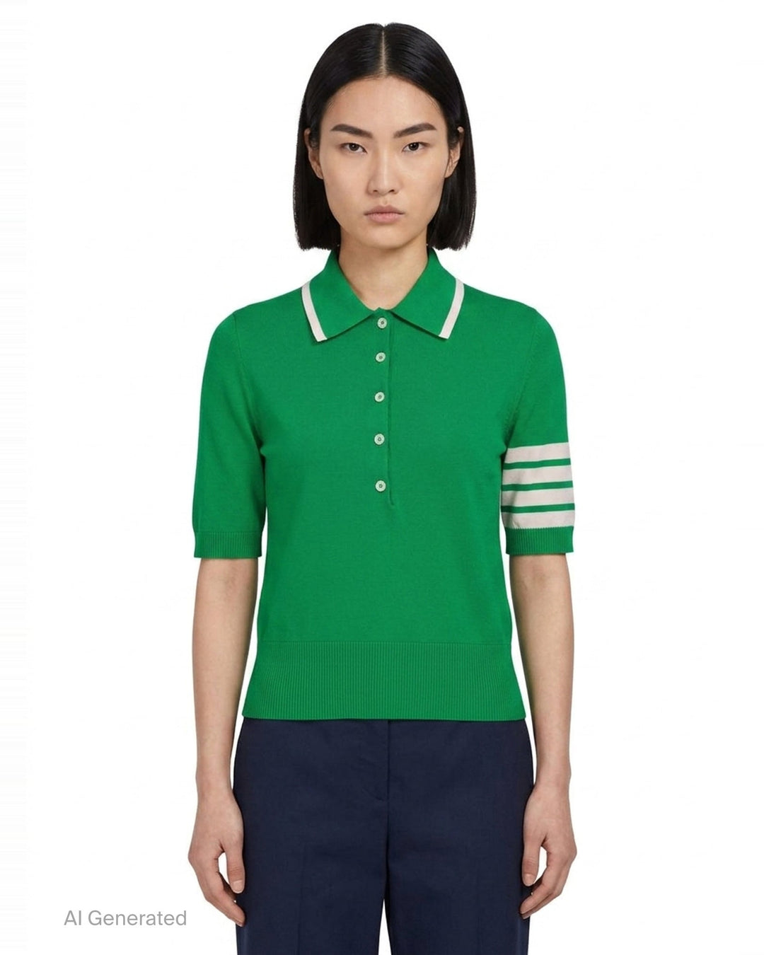 Jersey Stitch Polo | Thom Browne | Club21 - front