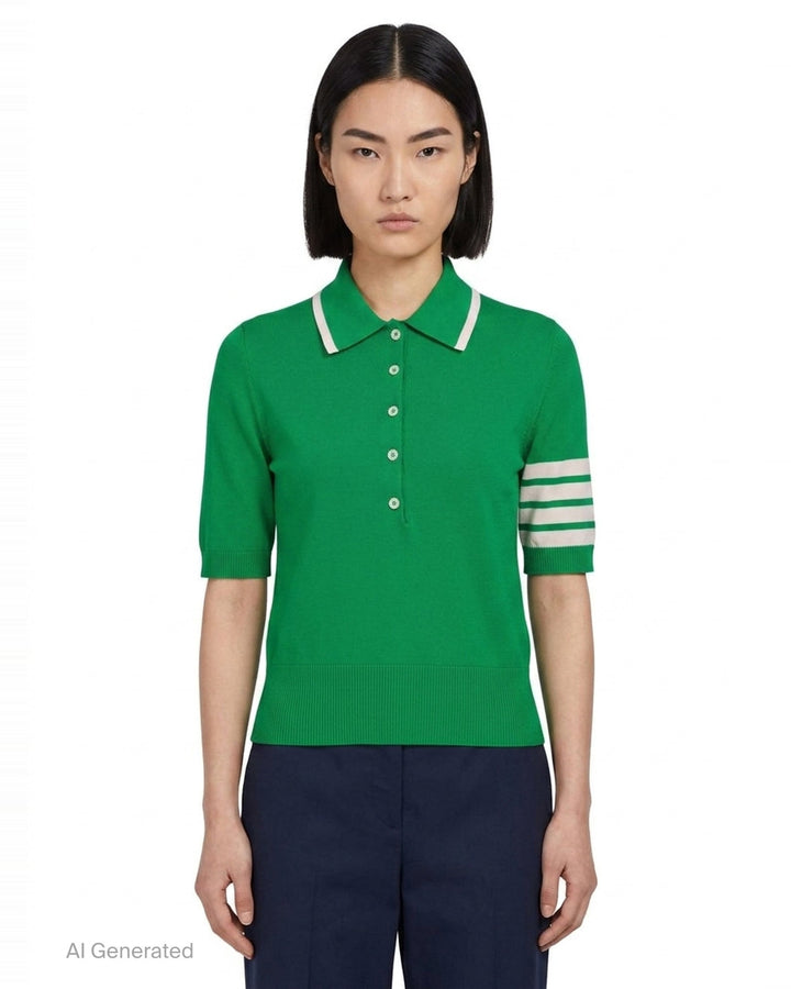 Jersey Stitch Polo | Thom Browne | Club21 - front