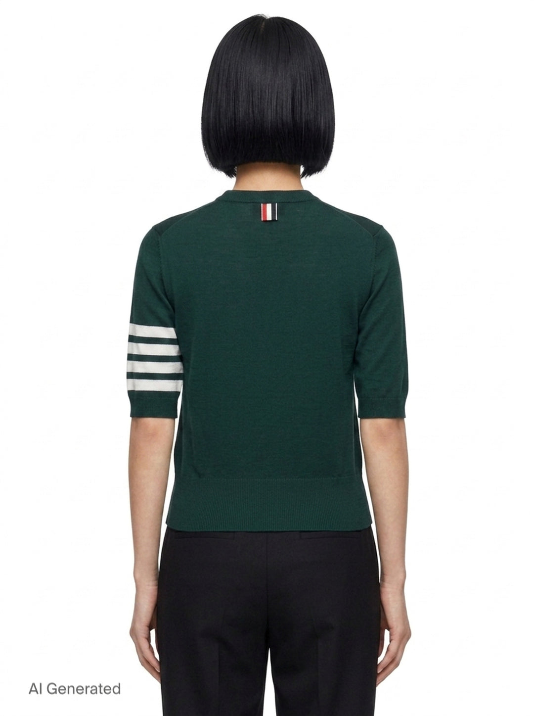 Jersey Stitch Short Sleeve Tee | Thom Browne | Club21 - back