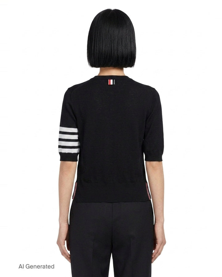 Jersey Stitch Short Sleeve Tee | Thom Browne | Club21 - back