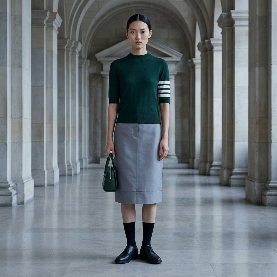 Jersey Stitch Short Sleeve Tee | Thom Browne | Club21 - lifestyle
